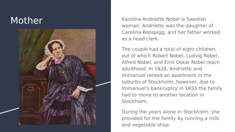 Alfred Nobel’s family, слайд №4