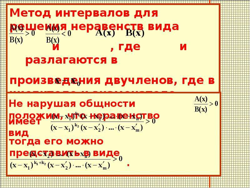 Метод интервалов презентация