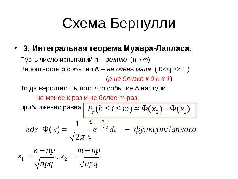 Задачи на схему бернулли