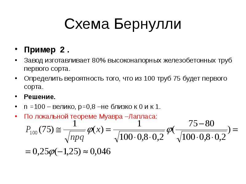 Схема бернулли задачи