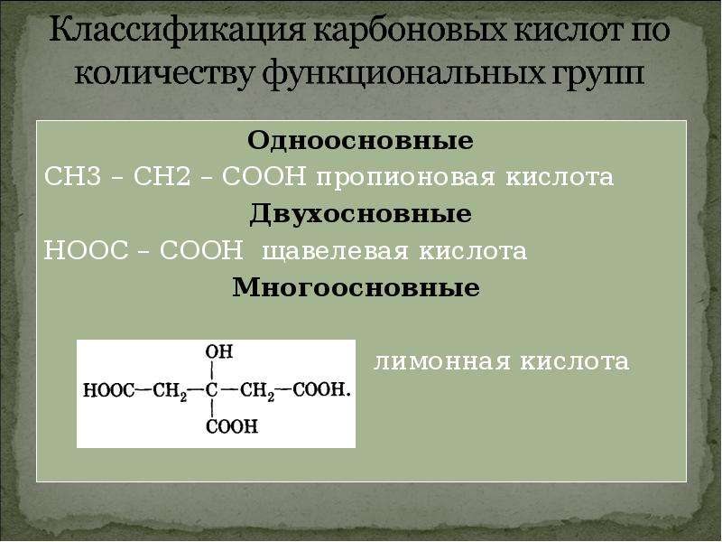 Презентация по химии 9 класс карбоновые кислоты