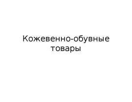 Кожевенно-обувные товары _