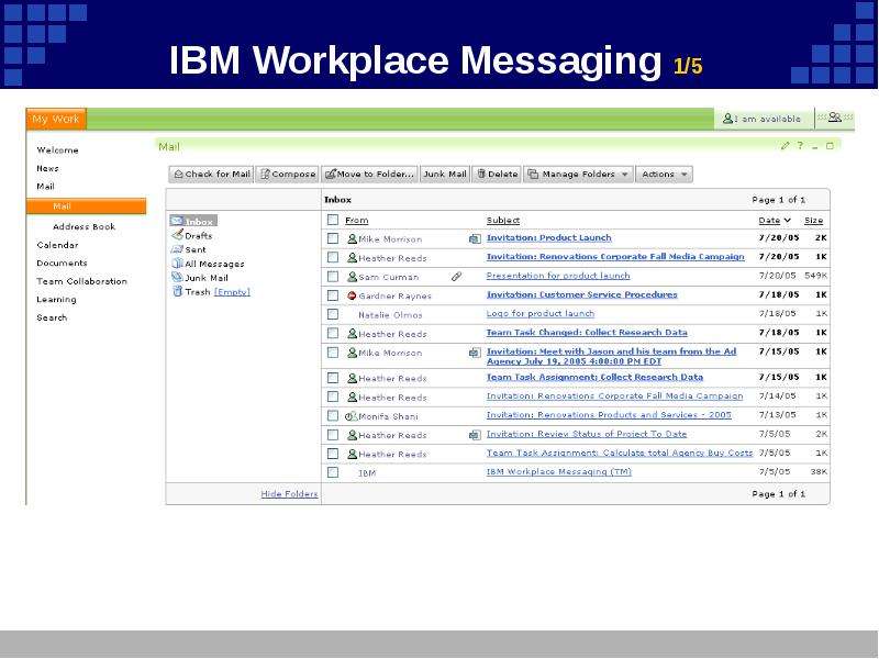 


IBM Workplace Messaging 1/5
