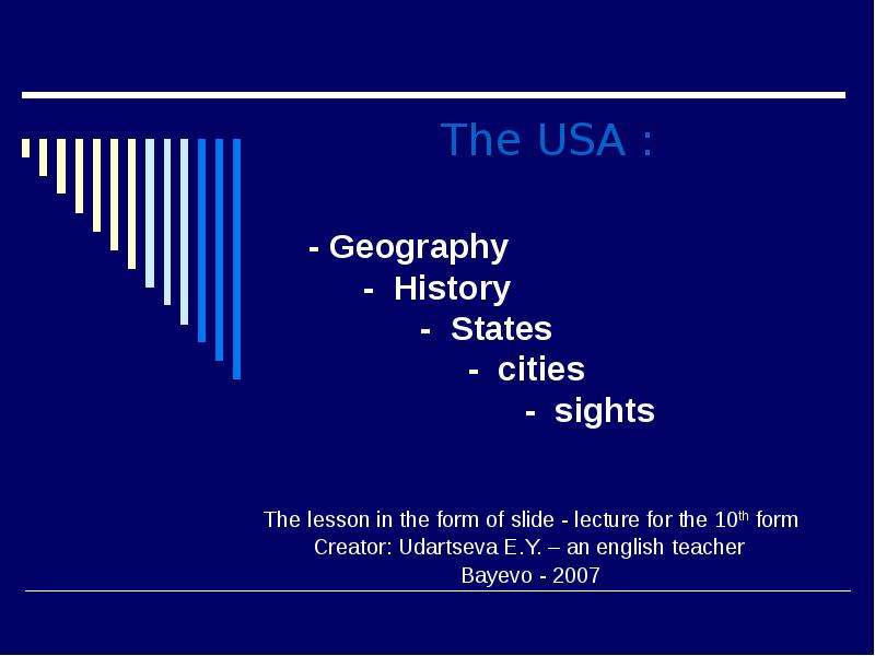 Geography of the usa презентация