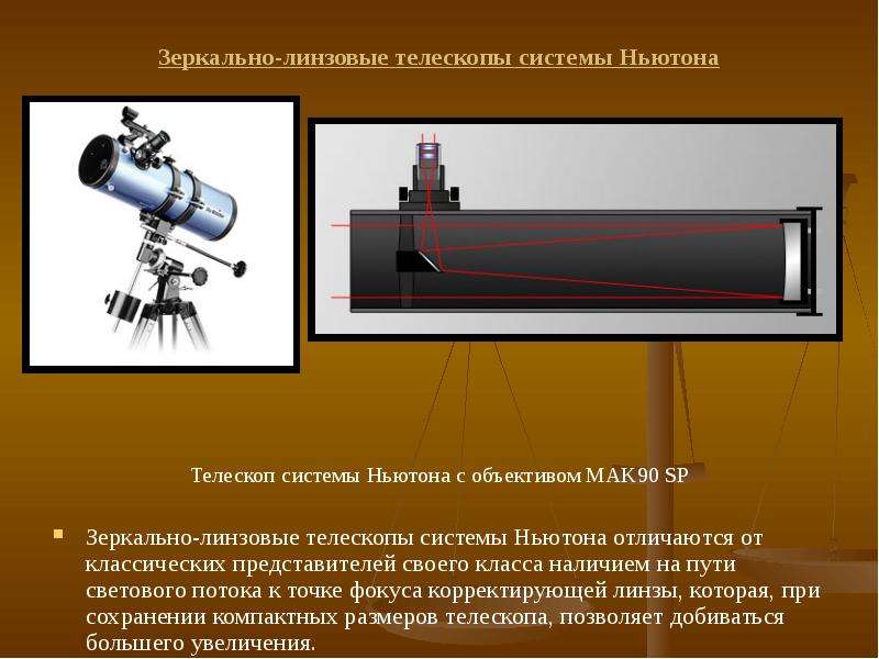 Зеркально линзовый телескоп схема