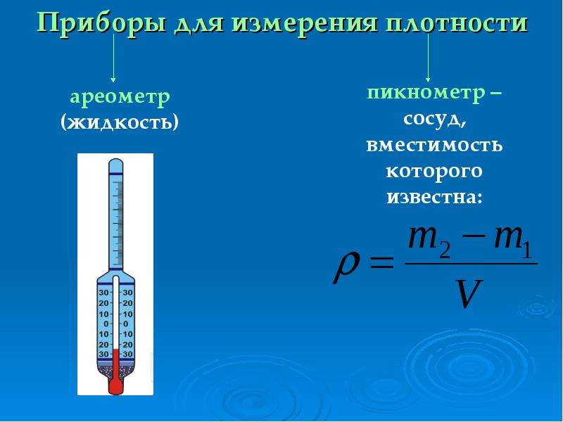 Ареометр прибор для измерения плотности жидкостей обычно. Измерение плотности вещества 7 класс физика. Ареометр формула измерения. Физика 7 класс прибор для измерения плотности. Ареометр химия для измерения плотности растворов.