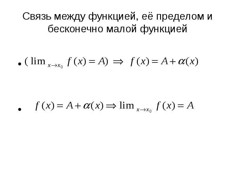 Бесконечно малая последовательность ограничена. Связь между функцией ее пределом и бесконечно малой функцией. Связь между функцией, её пределом и бесконечно малой). Связь между функцией, ее пределом и б.м.ф.. Теория пределов.