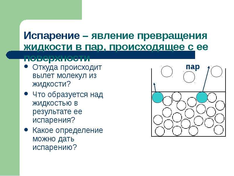 Суть в том что жидкость. Испарение молекул. Современная теория строения веществ. Молекулярное строение испарение. Каковы основные положения молекулярной теории строения вещества.