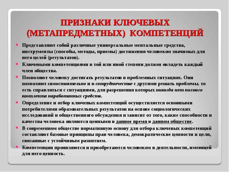 Метапредметная компетентность