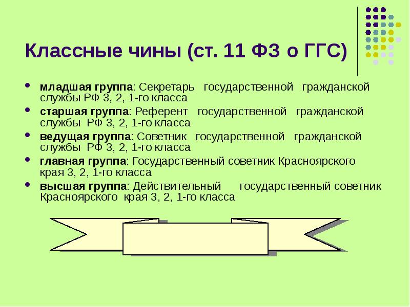 Классные чины государственной гражданской службы