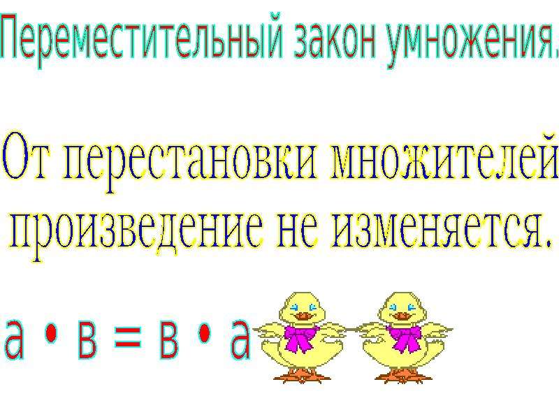 Переместительное свойство умножения 2 класс презентация