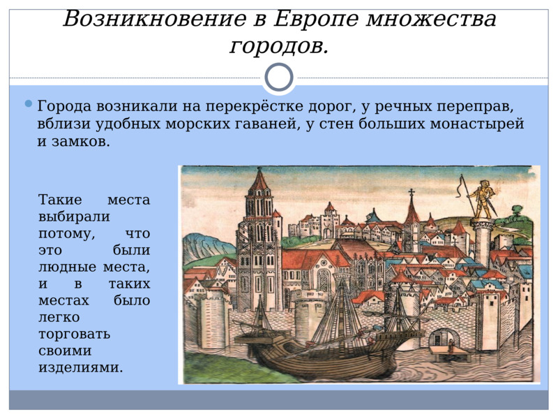 Формирование средневековых городов, слайд №4