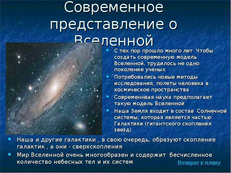 Вселенная география 5. Современная модель Вселенной. Современные представления о строении Вселенной. Современные представления о строении и эволюции Вселенной. Доклад о Вселенной.