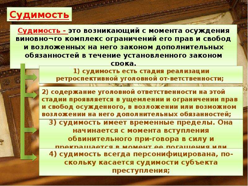 Истечение срока судимости. Судимость. Понятие судимости в уголовном праве. Правовые последствия судимости. Понятие и значение судимости в уголовном праве.