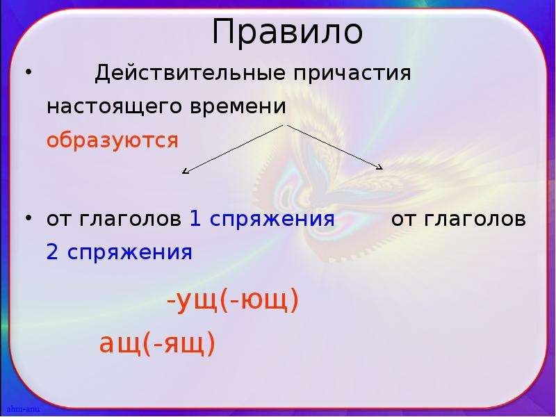 Два действительных причастия. Действительные и страдательные причастия правило. Страдательные причастия 2 спряжения. Действительное Причастие правило. Действительные причастия настоящего времени 2 спряжения.