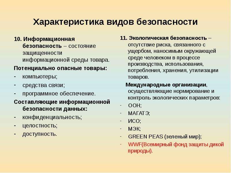 К видам безопасности относится. Характеристика видов безопасности. Характеристика основных видов безопасности. Охарактеризуйте виды безопасности. Свойства безопасности информации.