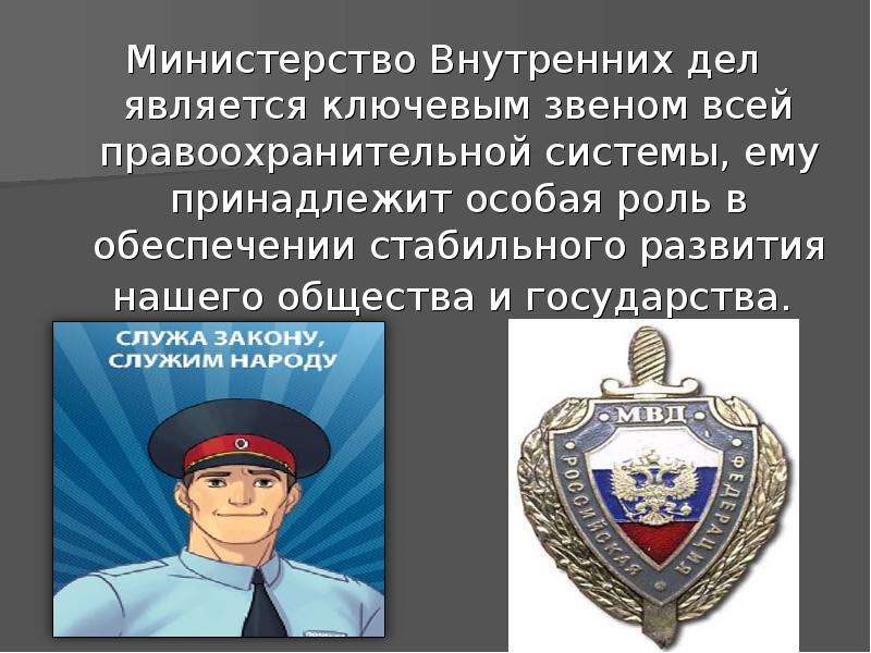 Виды внутренних дел