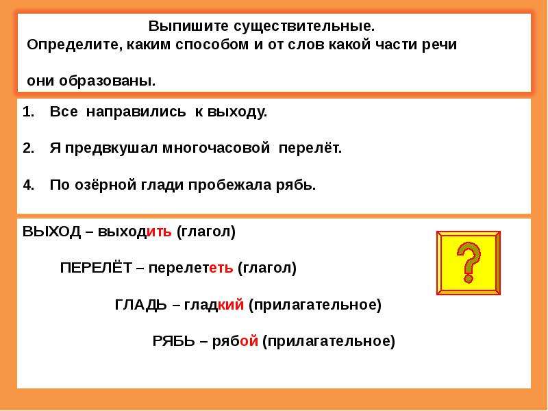 Как понять от какого слова образовано слово