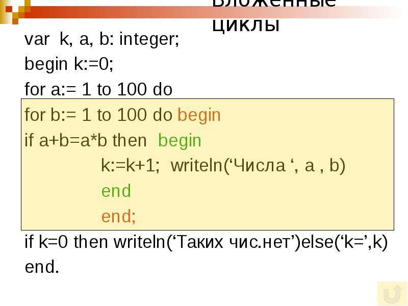 Вложенные циклы. To b do begin. Цикл var. Форматы цикла for for var ИМЯПАРАМЕТРА. Flask вложенные циклы.