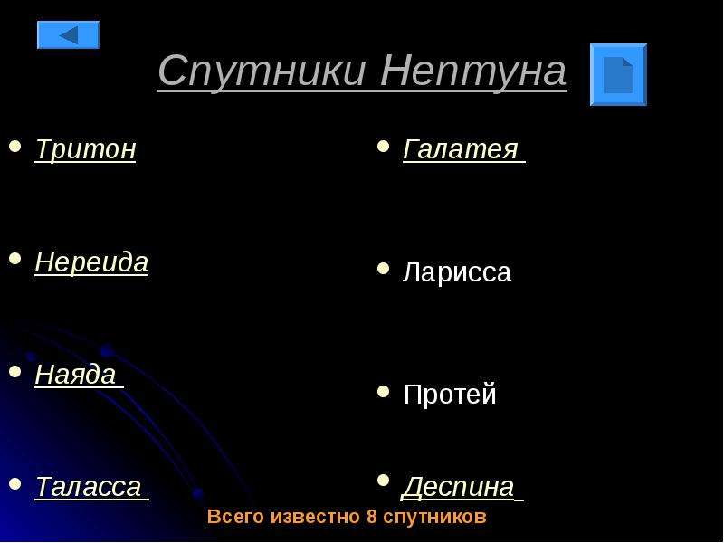 Таласса спутник. Спутники Нептуна. Спутники Нептуна Тритон и Нереида. Количество спутников Нептуна. 14 Спутников Нептуна.