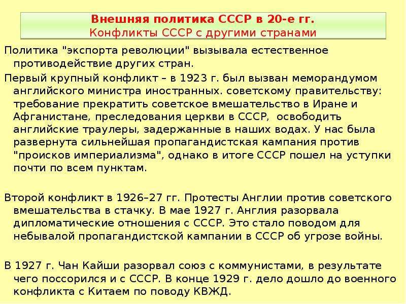 Внешняя политика ссср в 30 е годы схема