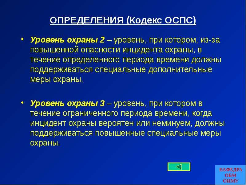 План охраны судна