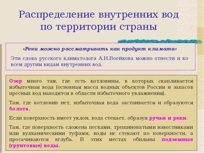 Реки продукт климата доказать утверждение. Распределение внутренних вод России. Реки продукт климата. Распределение внутренних вод по территории России. Реки продукт климата доказать.