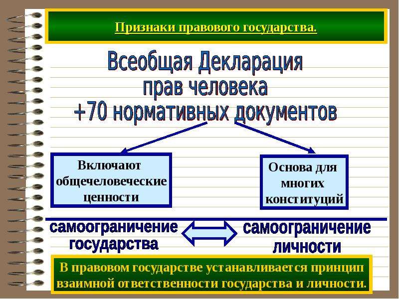 Правовое государство план