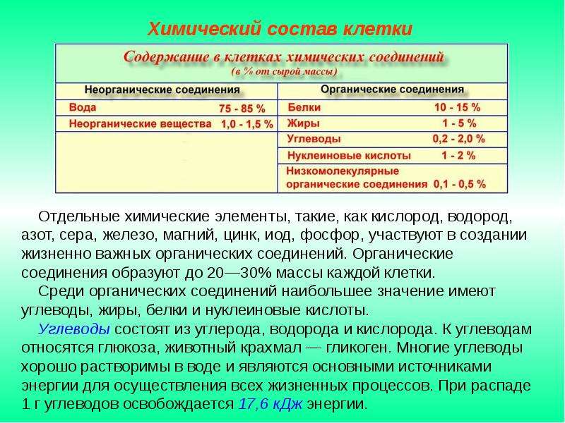 Презентация химический состав клетки 10 класс биология