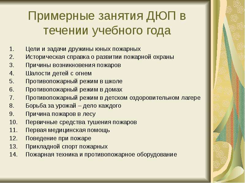 Примерные занятия. План работы ДЮП. Цели и задачи ДЮП. Организация работы ДЮП В школе. План ДЮП В школе.