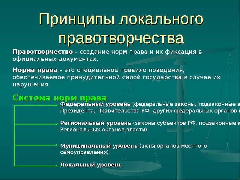 Понятие виды и принципы правотворчества презентация