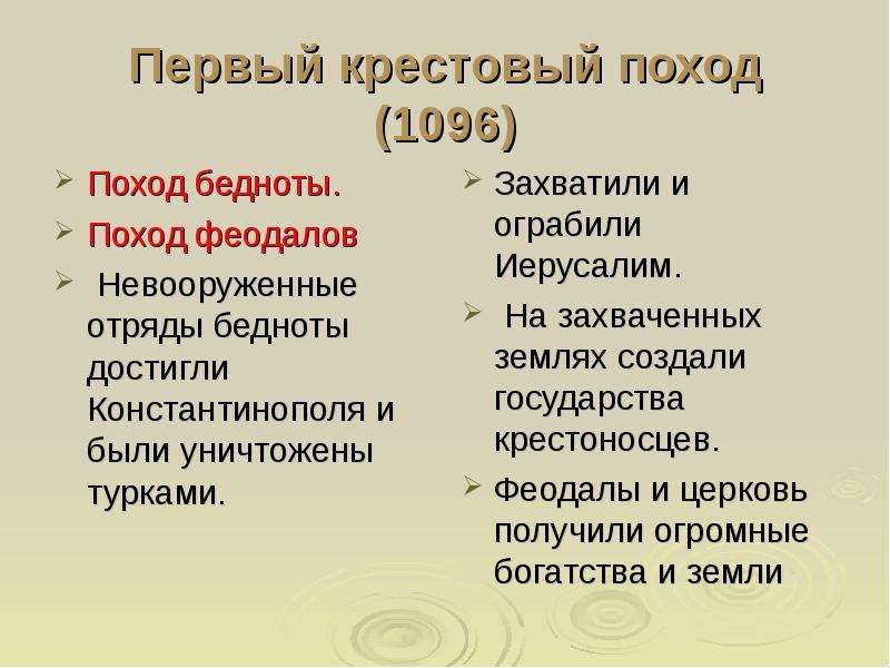 Первый поход. Крестовый поход феодалов 1096. Поход 1 крестовый поход бедноты. Крестовый поход бедноты 1096 таблица. Крестовые походы таблица 1096 походы бедноты.