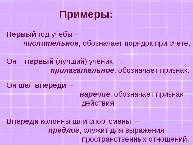 Омонимия частей речи 7 класс презентация