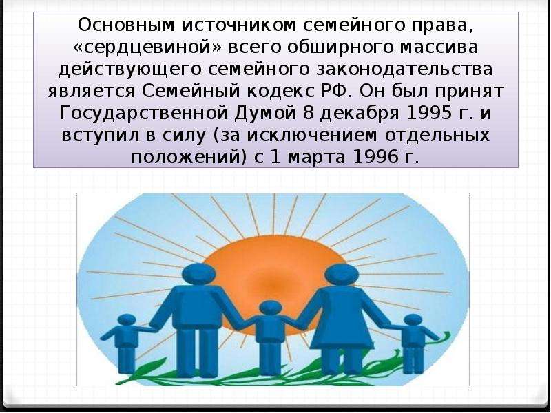 Основы семейного права в российской федерации обж 9 класс презентация