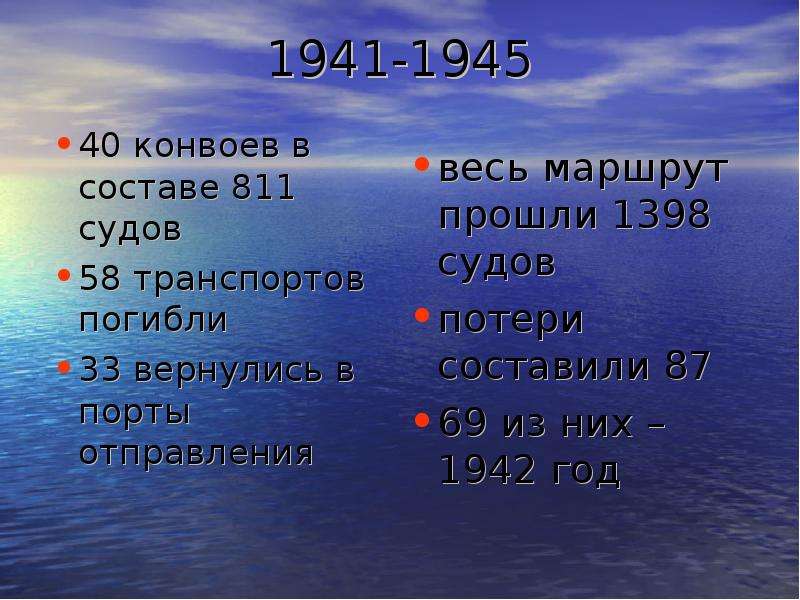 Северные конвои 1941 1945 презентация