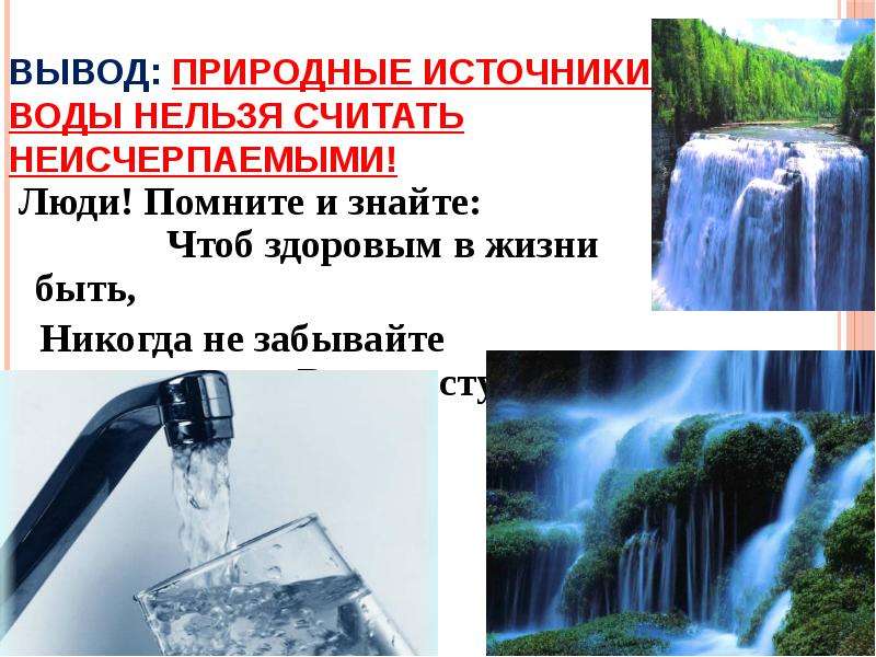 Вода как источник жизни проект 10 класс