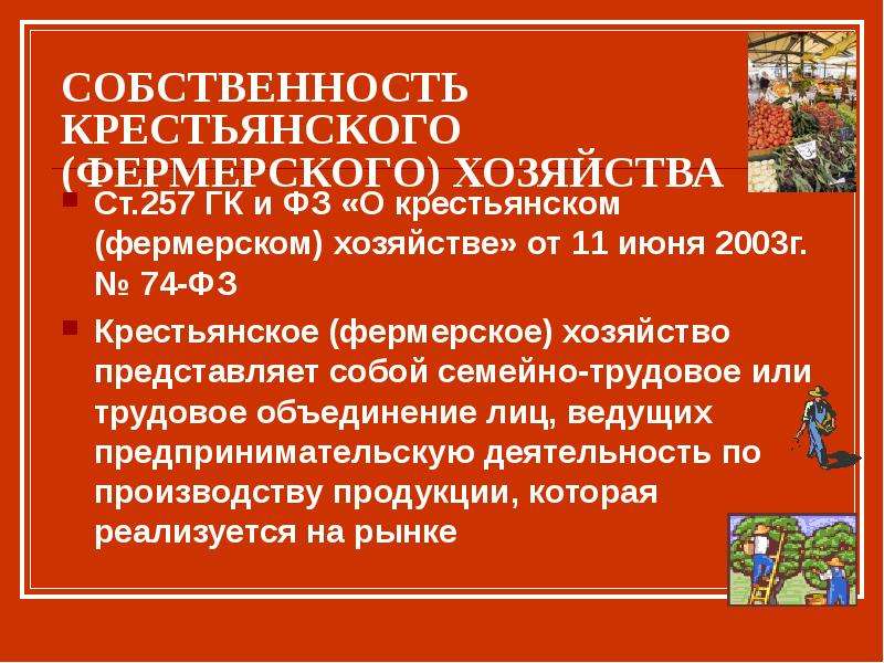 Хозяйство и право. Имущество крестьянского фермерского хозяйства. Собственность крестьянского хозяйства. Право собственности крестьянских/фермерских хозяйств.. Право общей собственности крестьянского хозяйства.