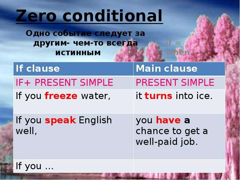 Презентация по английскому языку conditionals