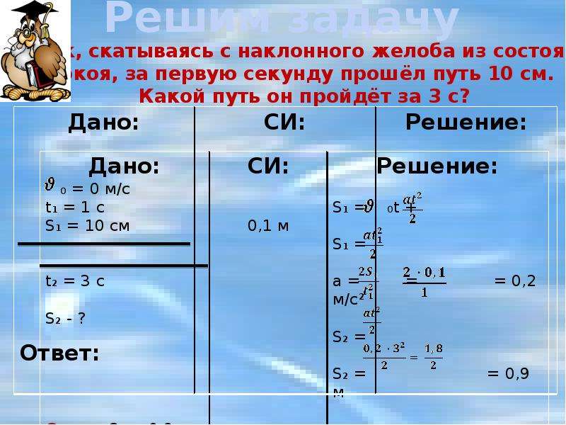 Путь за определенную секунду