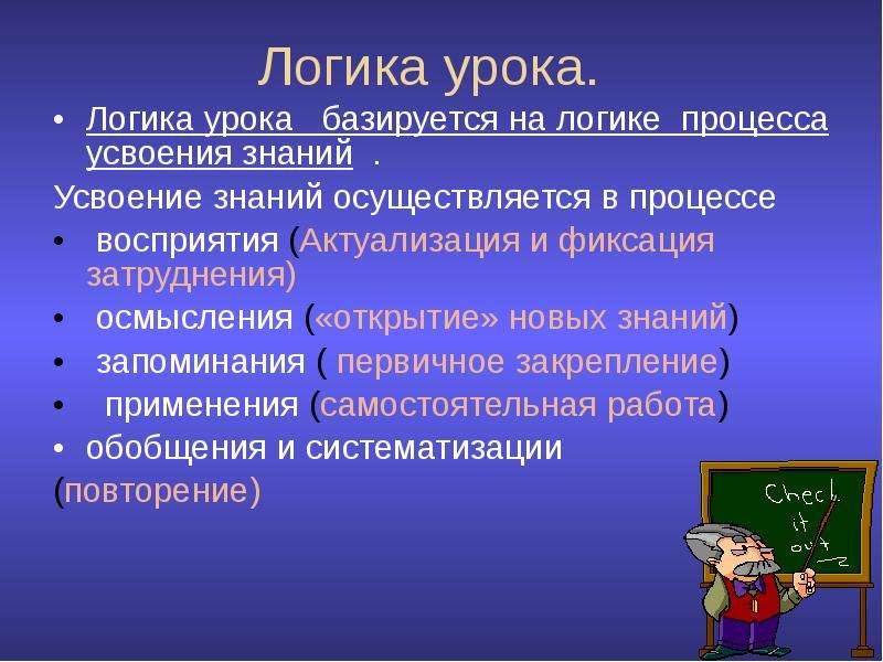 Уроки логики. Логика урока. Логическая последовательность урока. Содержательная логика урока. Логичность урока.