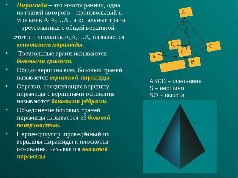 Презентация на тему пирамида геометрия 9 класс