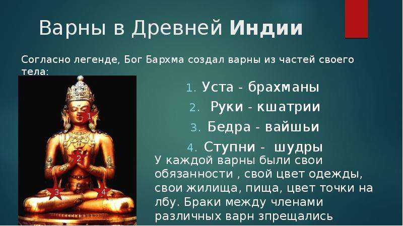 Варны в индии