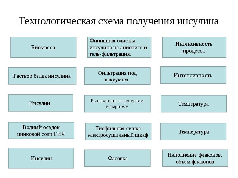 Схема получения инсулина