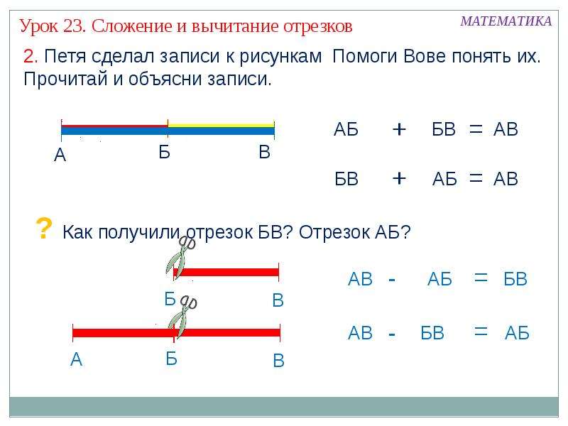 Построение отрезков 1 класс презентация