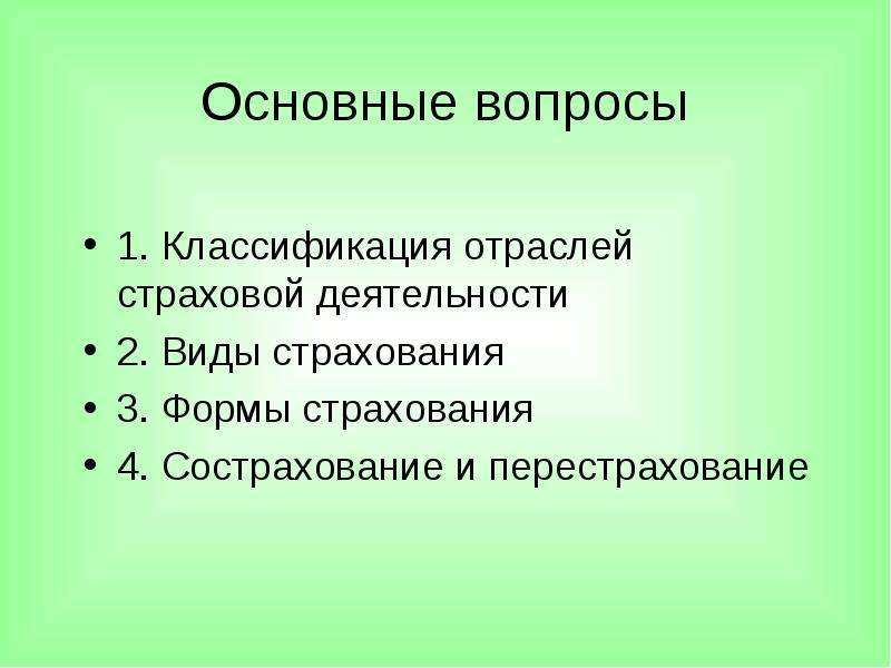 Страхование 4 класс презентация