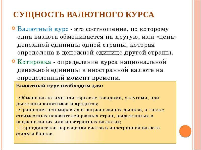 Валютные курсы презентация