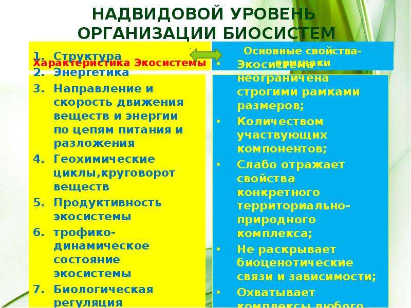 Сравните эти экосистемы по плану признаки для сравнения а в видовой состав вид энергии