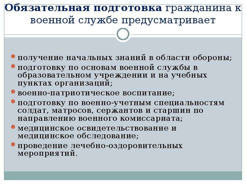 Индивидуальный план подготовки к военной службе презентация