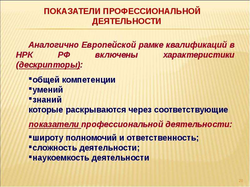 Показатели профессиональной деятельности. Индикаторы профессионализма. Анализ трудовой деятельности. Критерии профессиональной деятельности.