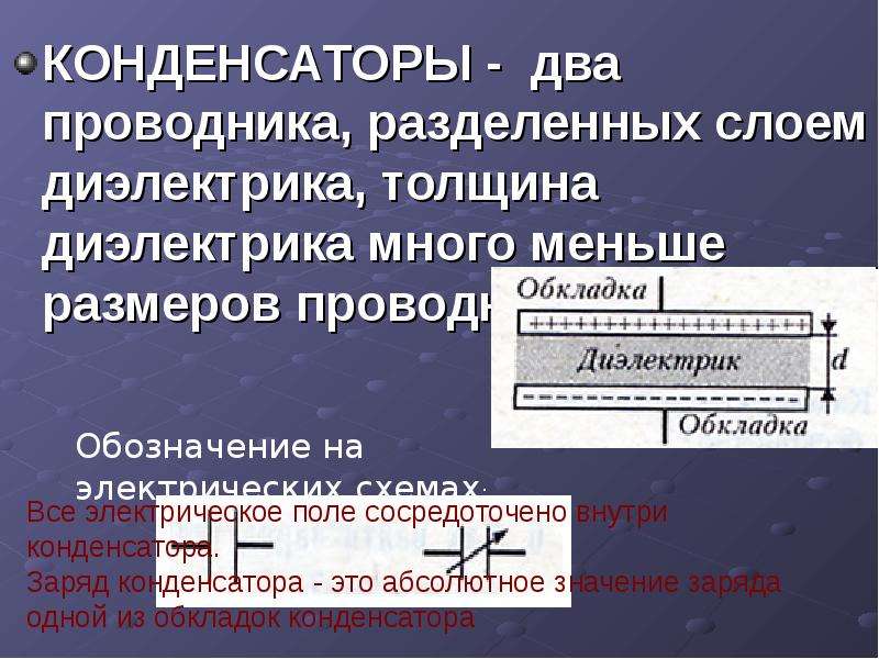 Электроемкость конденсатора энергия заряженного конденсатора презентация